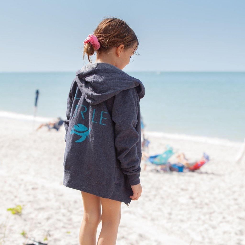 Girls' AJ Hoodie on beach