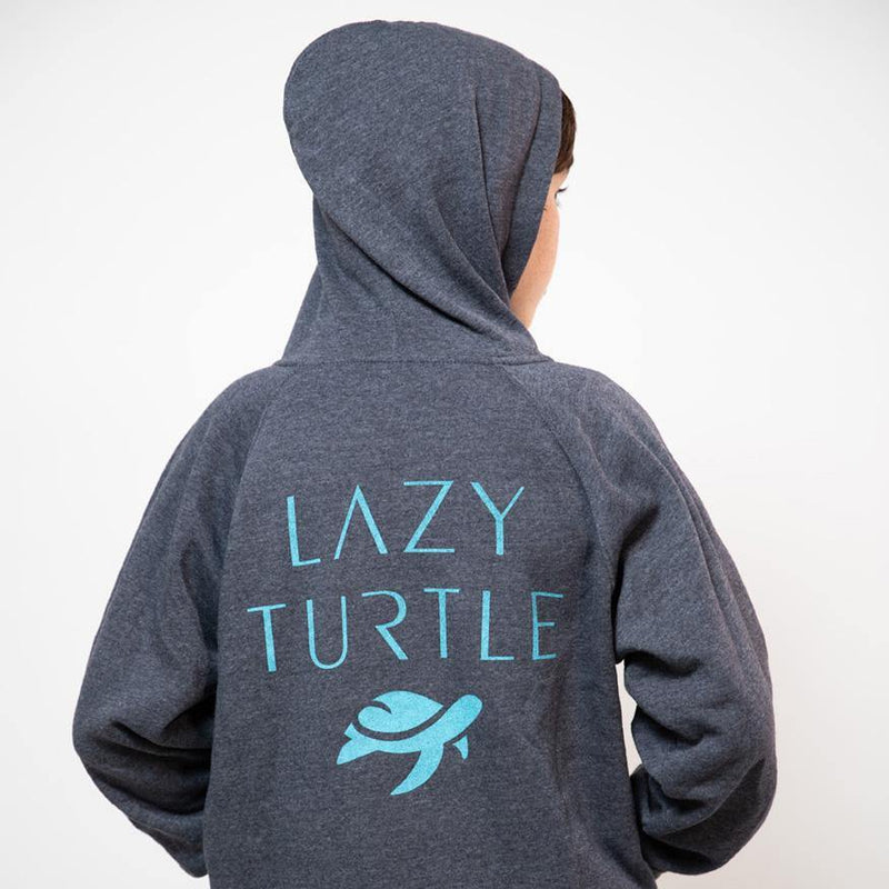 Back view of boy wearing AJ Hoodie