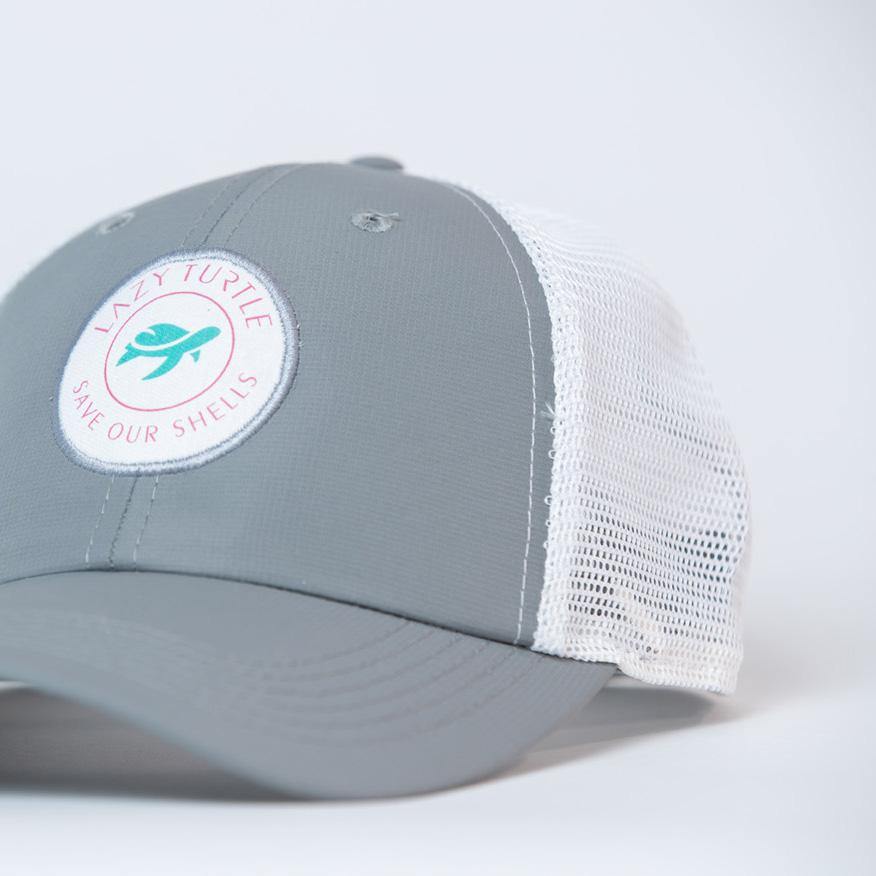 Angled view of Shells Mesh Back Pink