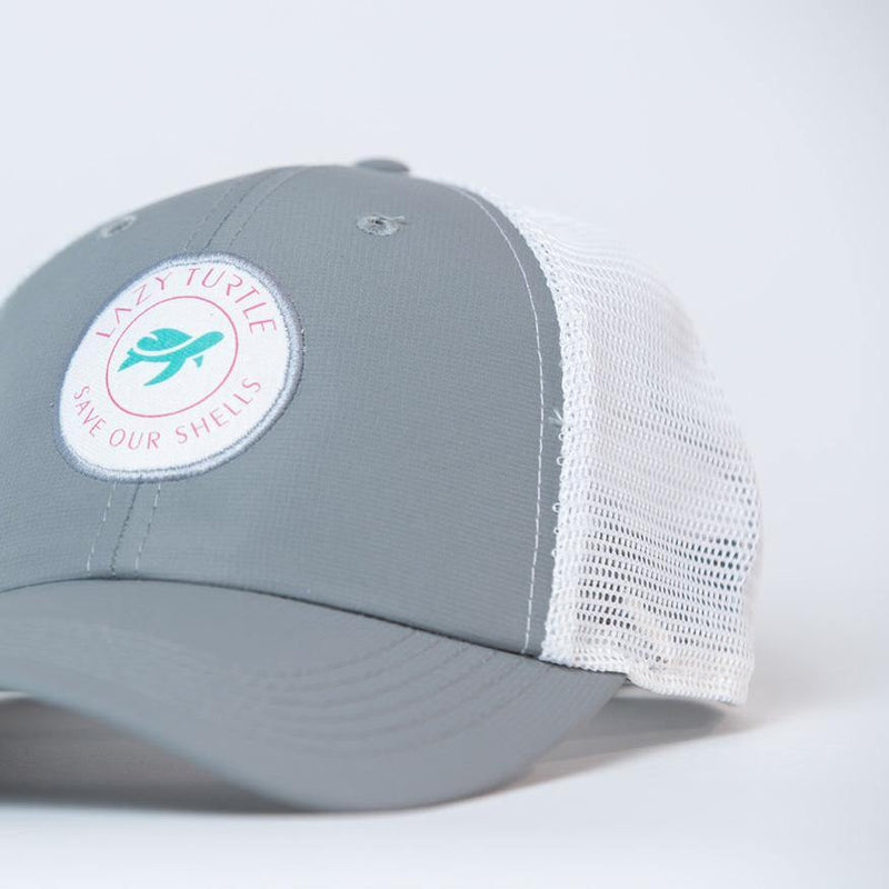 Angled view of Shells Mesh Back Pink