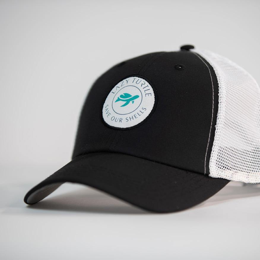 Angled view of Shells Mesh Back Aqua