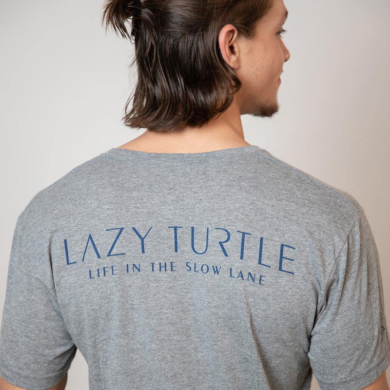 Back view of man wearing Slow Lane Tee